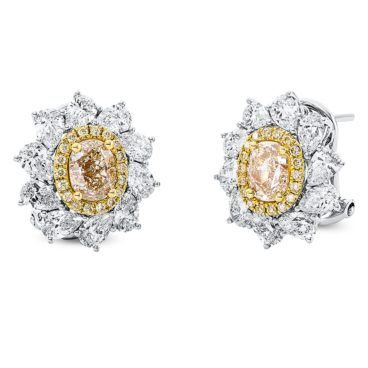 oorbellen met gekleurde diamanten - 2O758