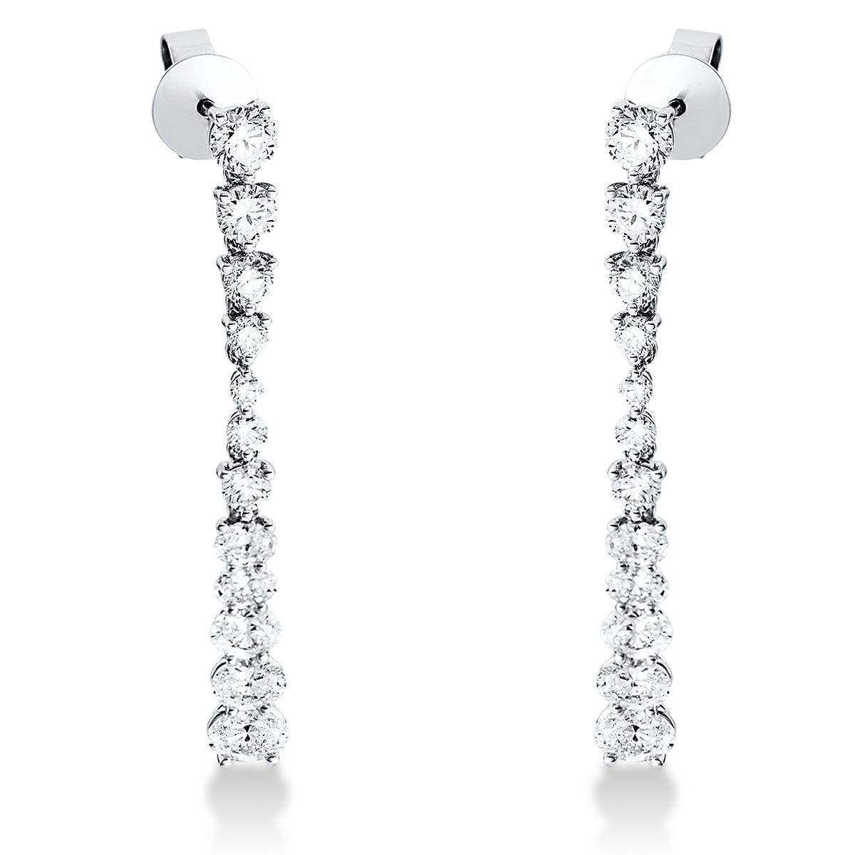 diamond full cut exclusive earrings in white gold