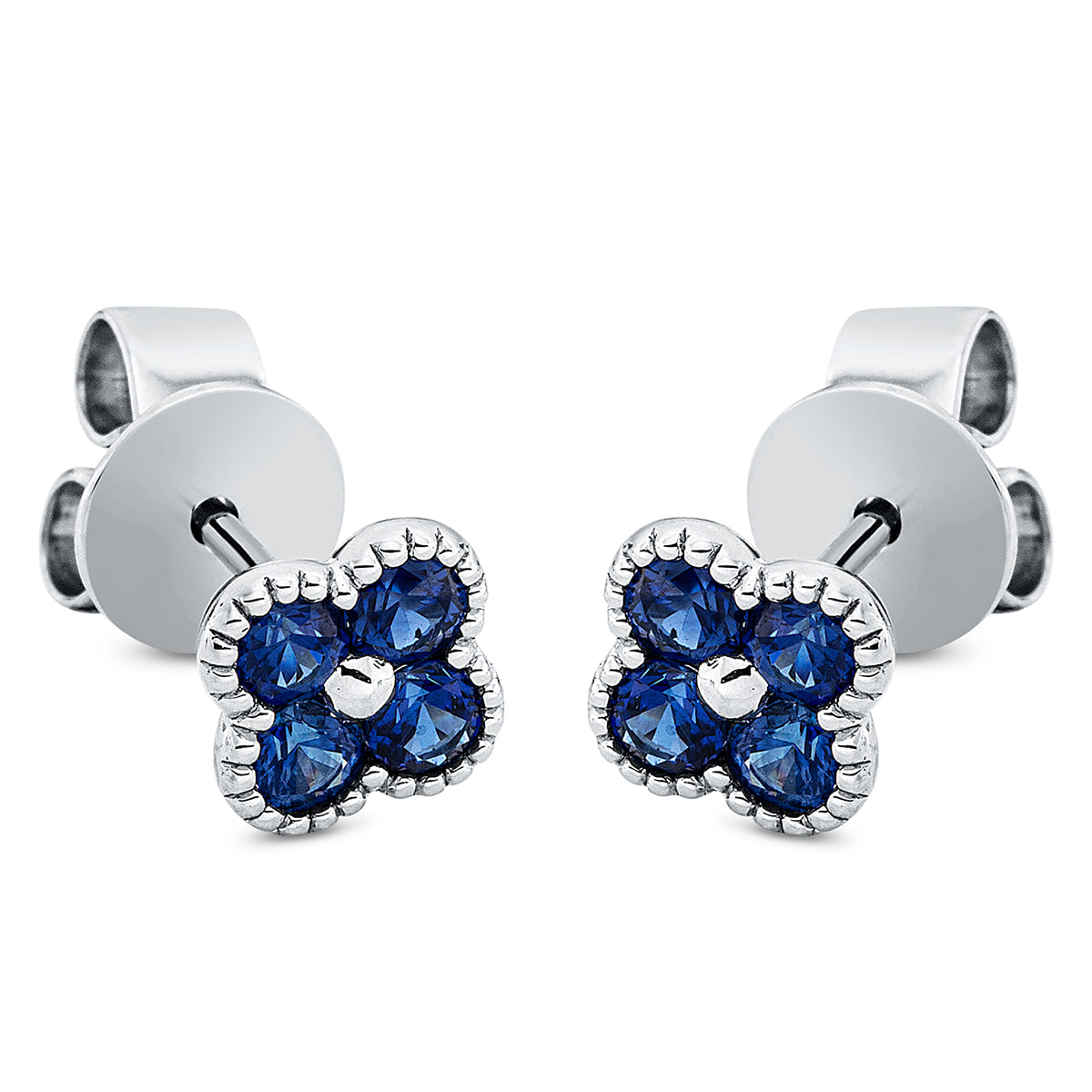 Klassieke oorbellen met gekleurde steen - 2P088