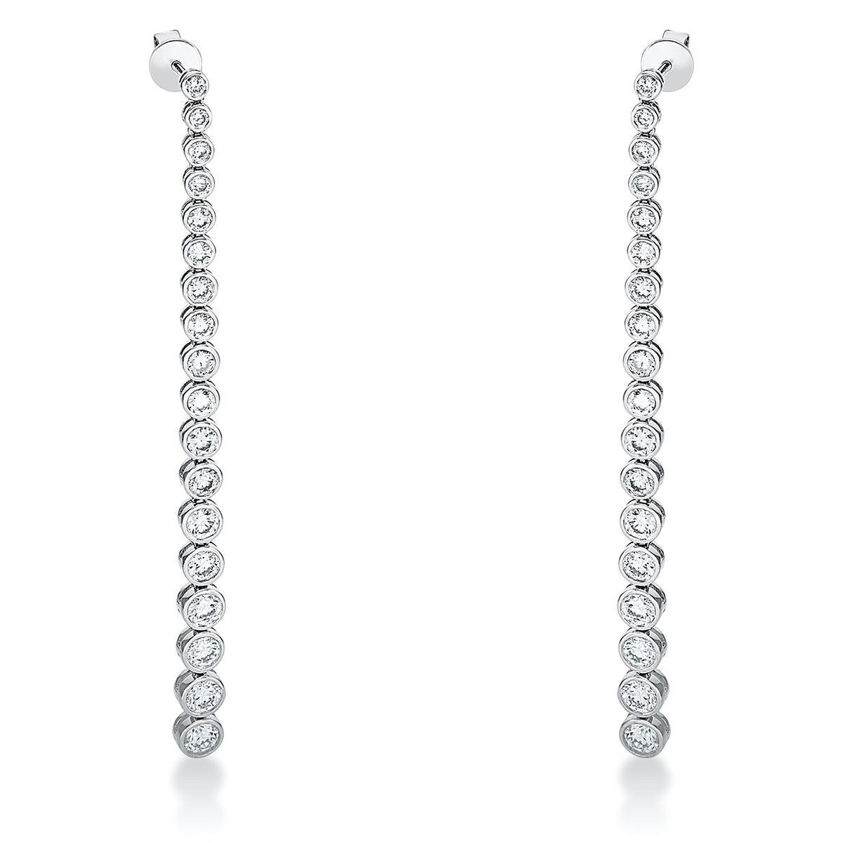 diamond full cut exclusive earrings in white gold