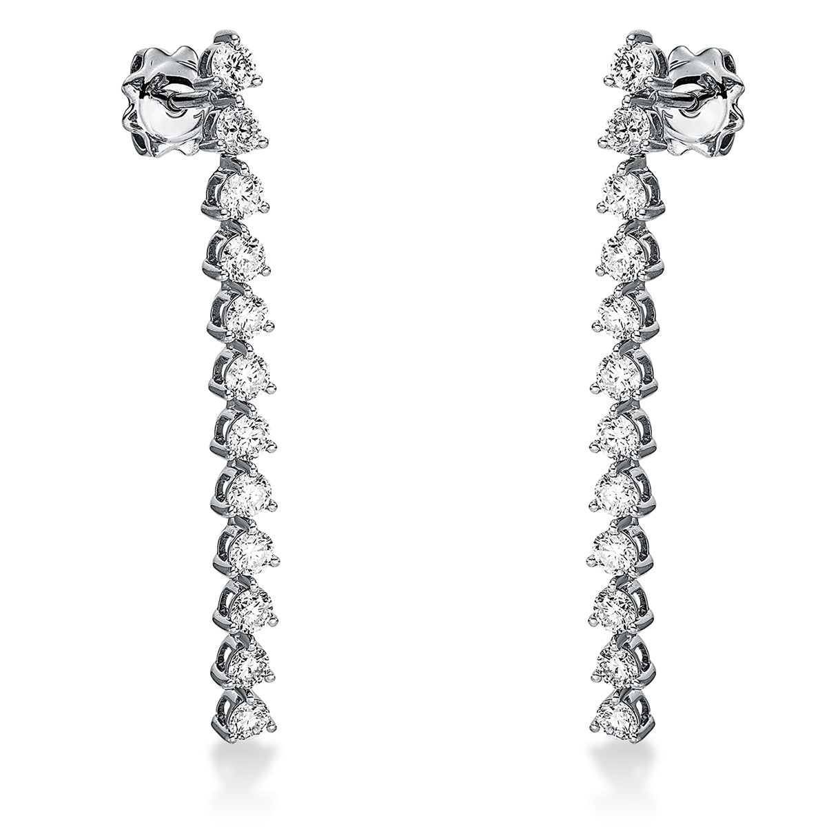 diamond full cut exclusive earrings in white gold