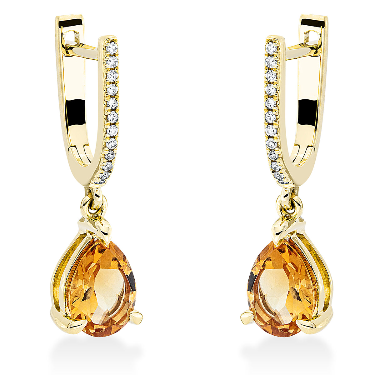 colored stone fashion earrings - 2P504