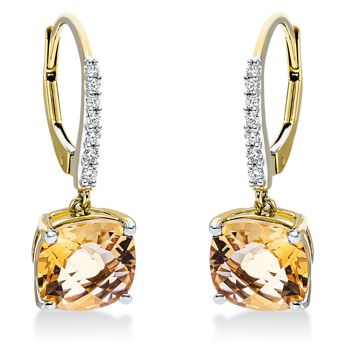 colored stone fashion earrings - 2P553