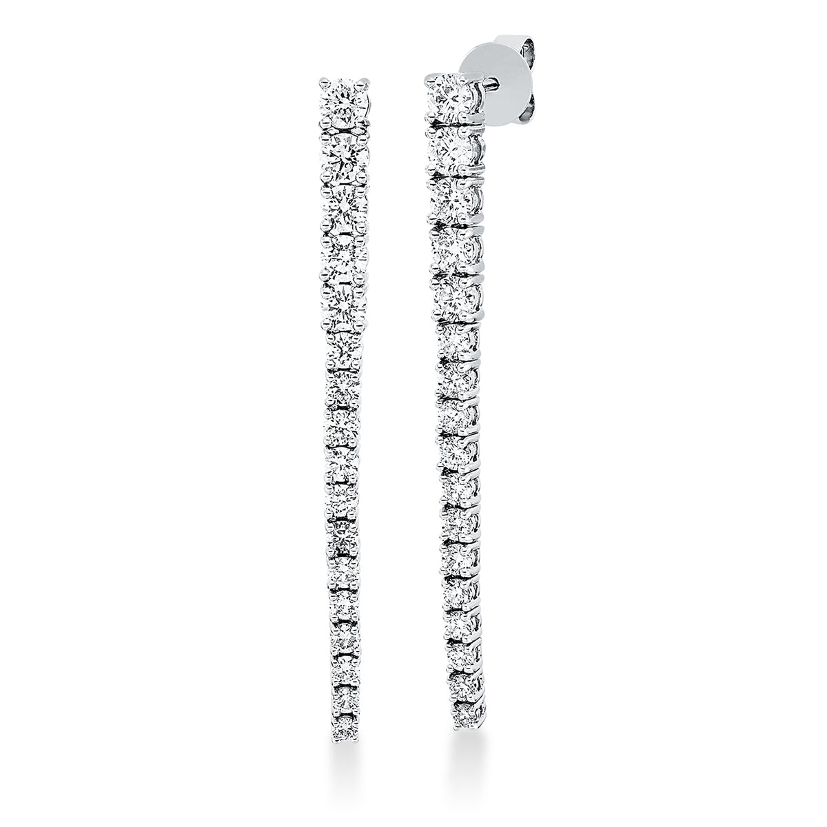 diamond full cut exclusive earrings in white gold