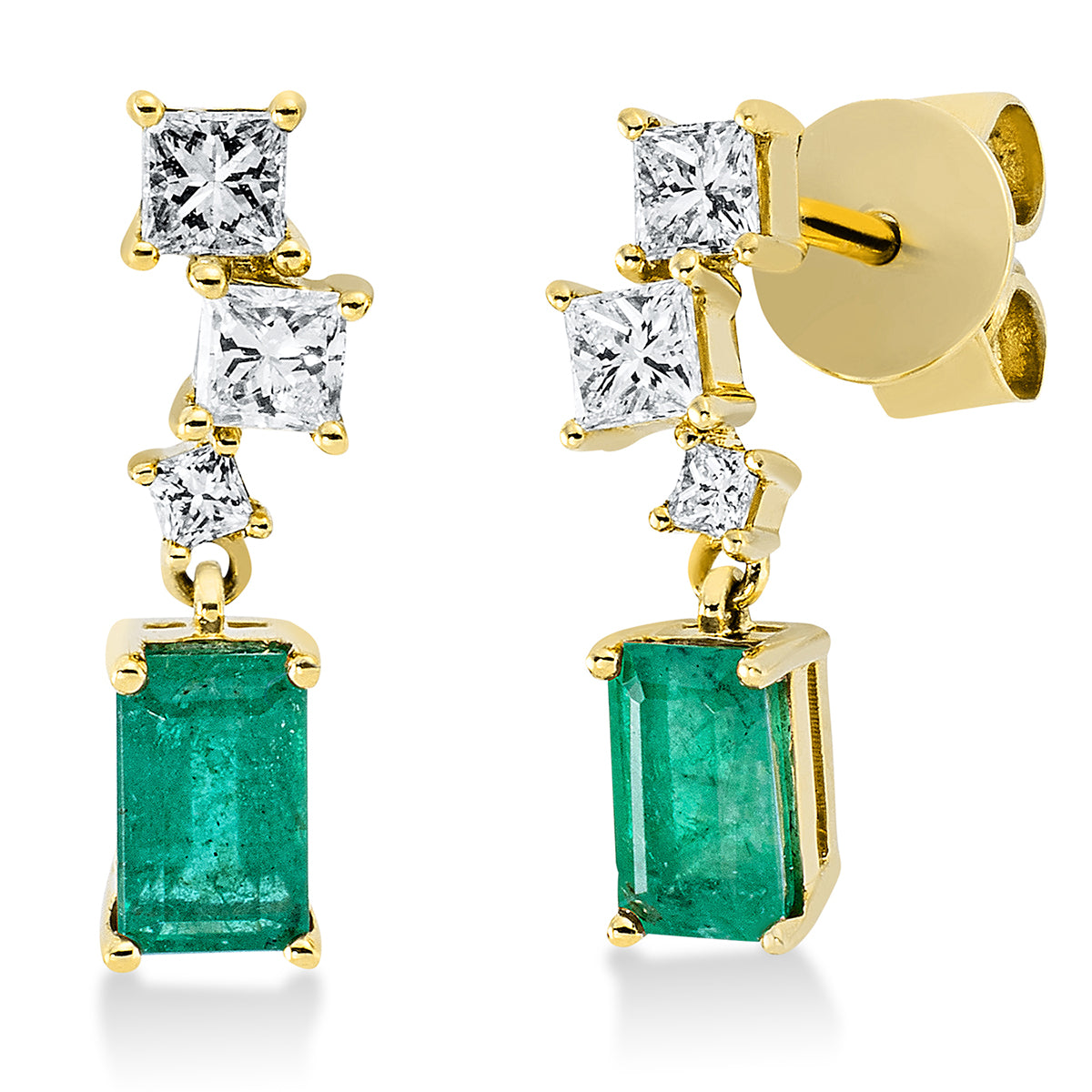colored stone classic earrings - 2Q430