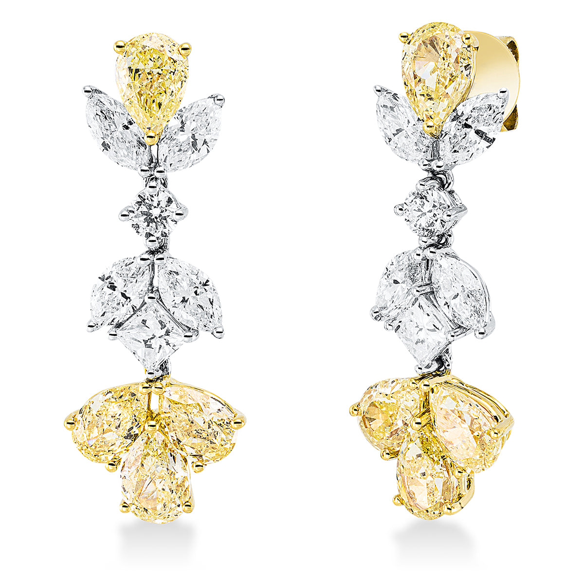 fancy colored diamond earrings - 2Q990