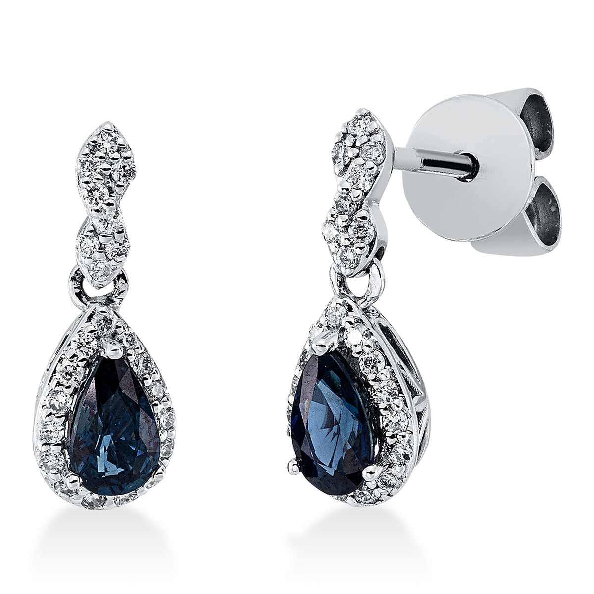 colored stone classic earrings - 2R277