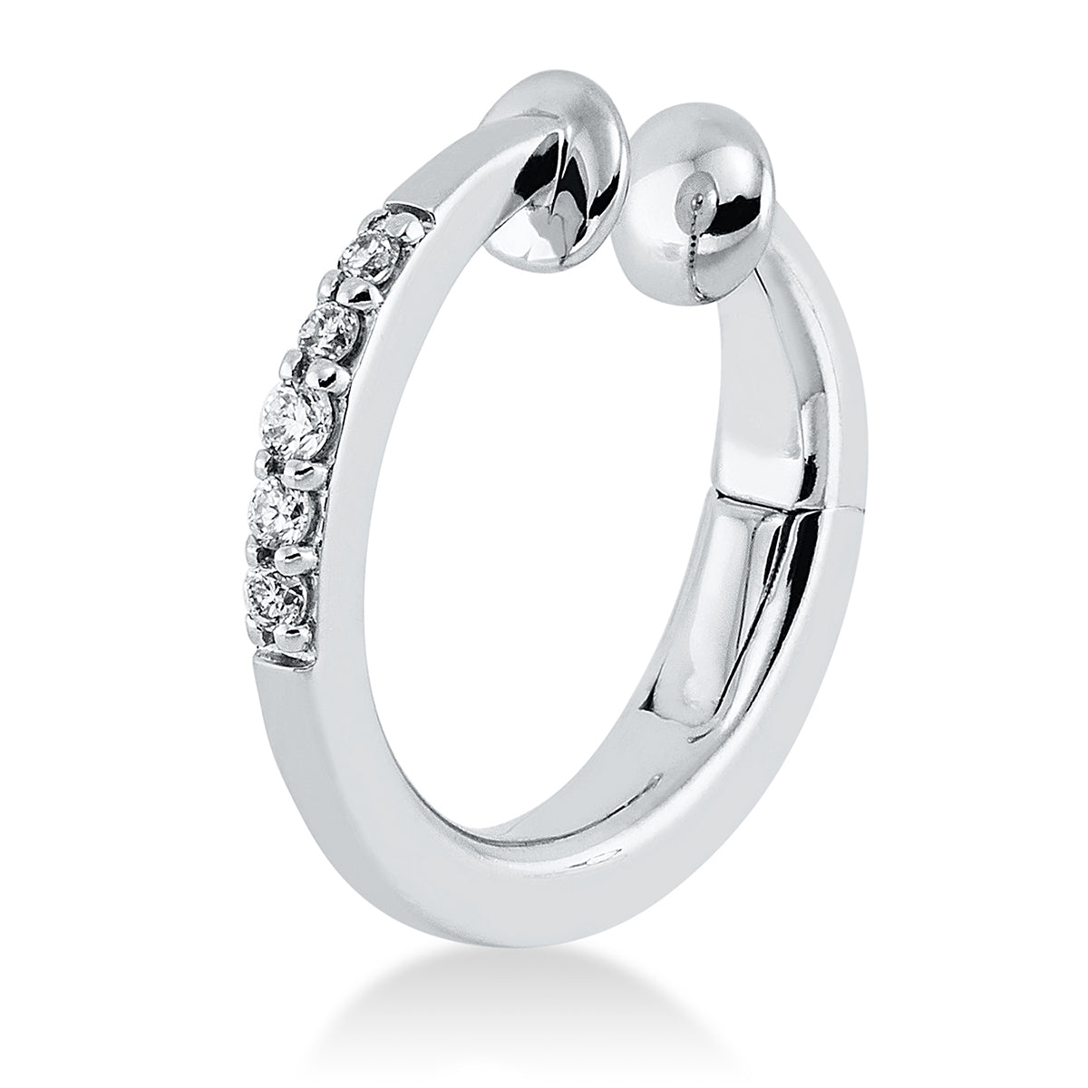 diamond full cut modern woman earrings in white gold