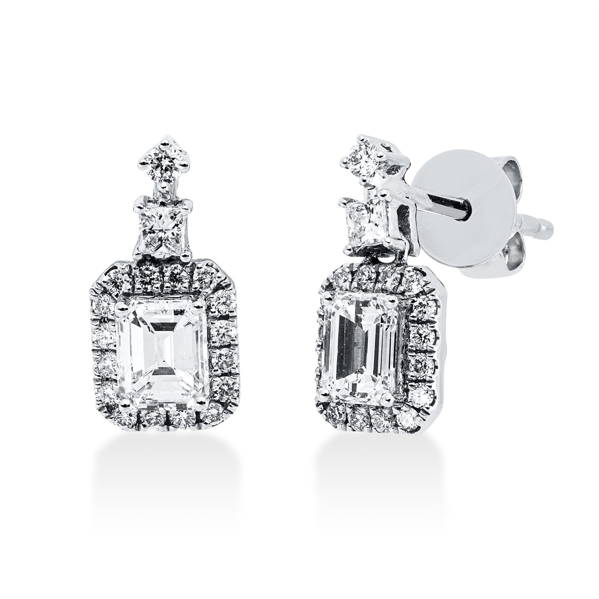 solitaire with accent stones studs - 2R810