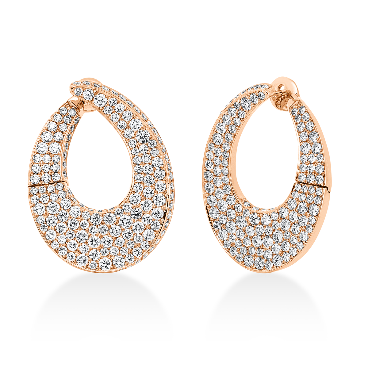 diamond full cut exclusive studs in red gold