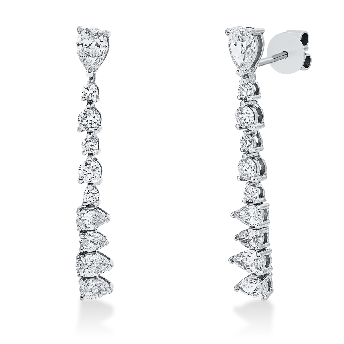 diamond full cut exclusive earrings in white gold