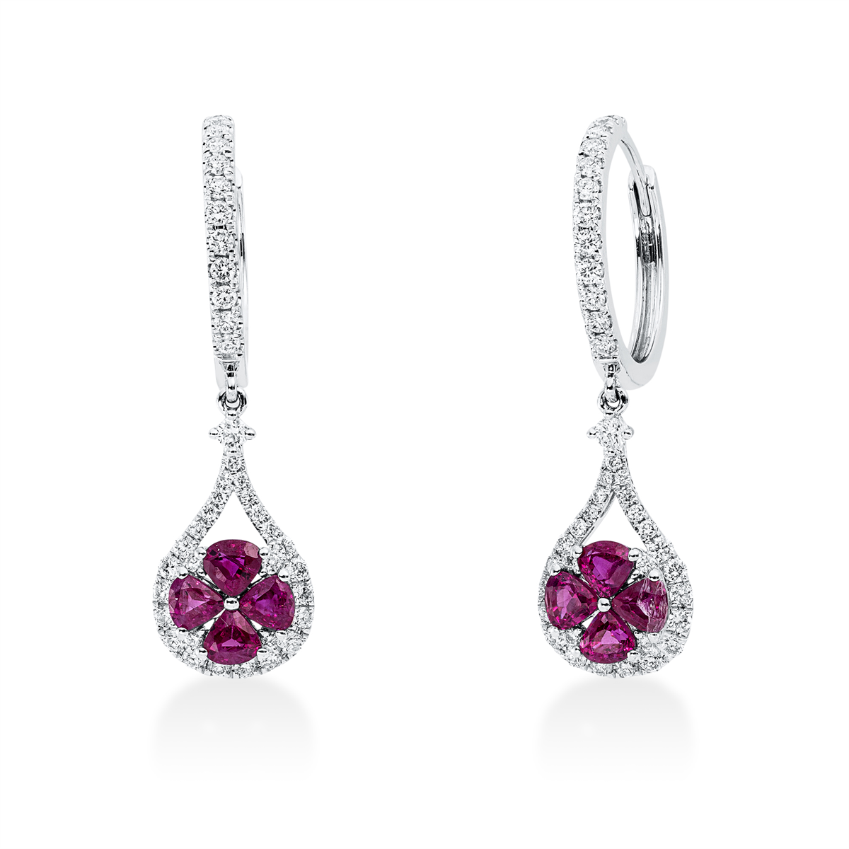 colored stone classic earrings - 2S803