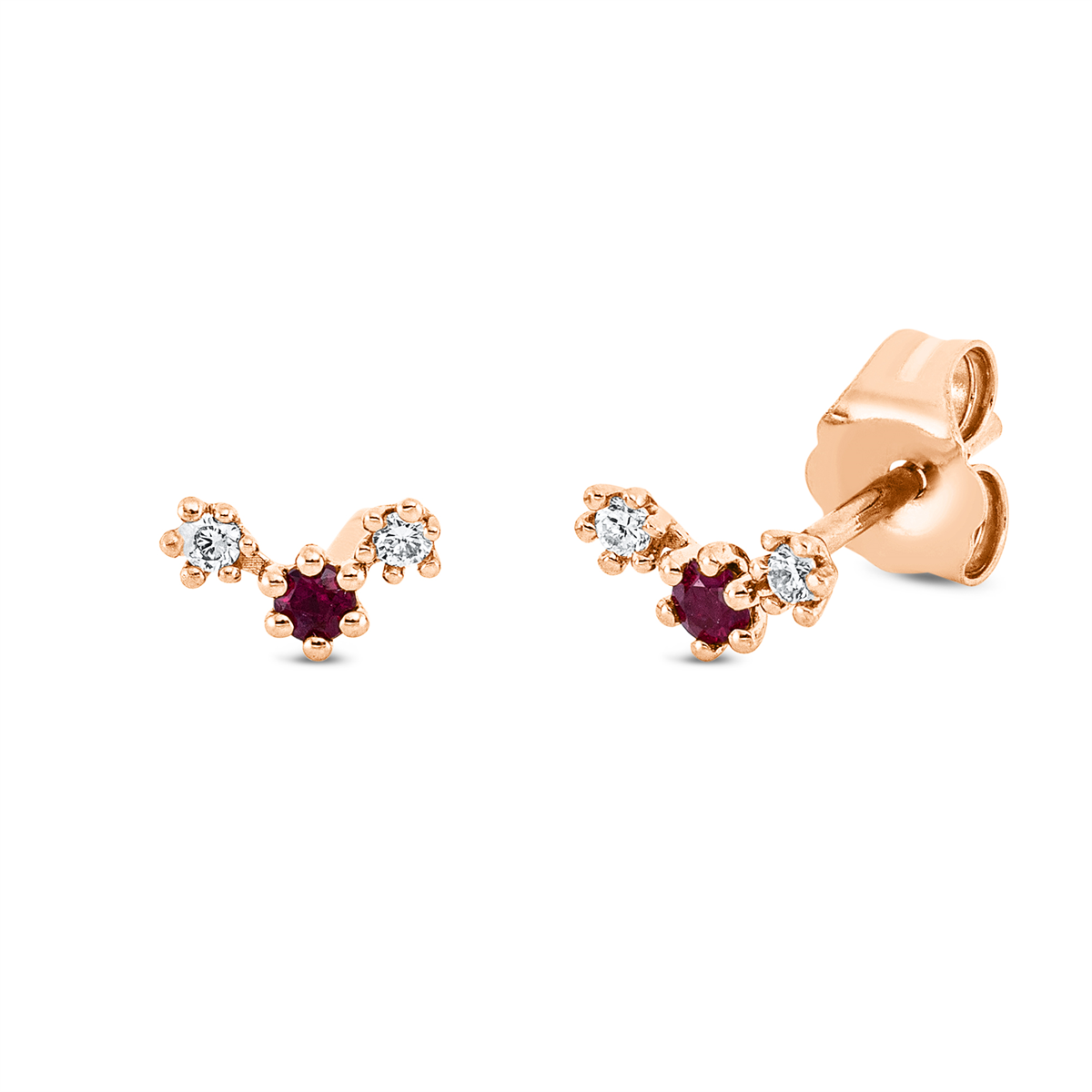 colored stone classic studs - 2S859
