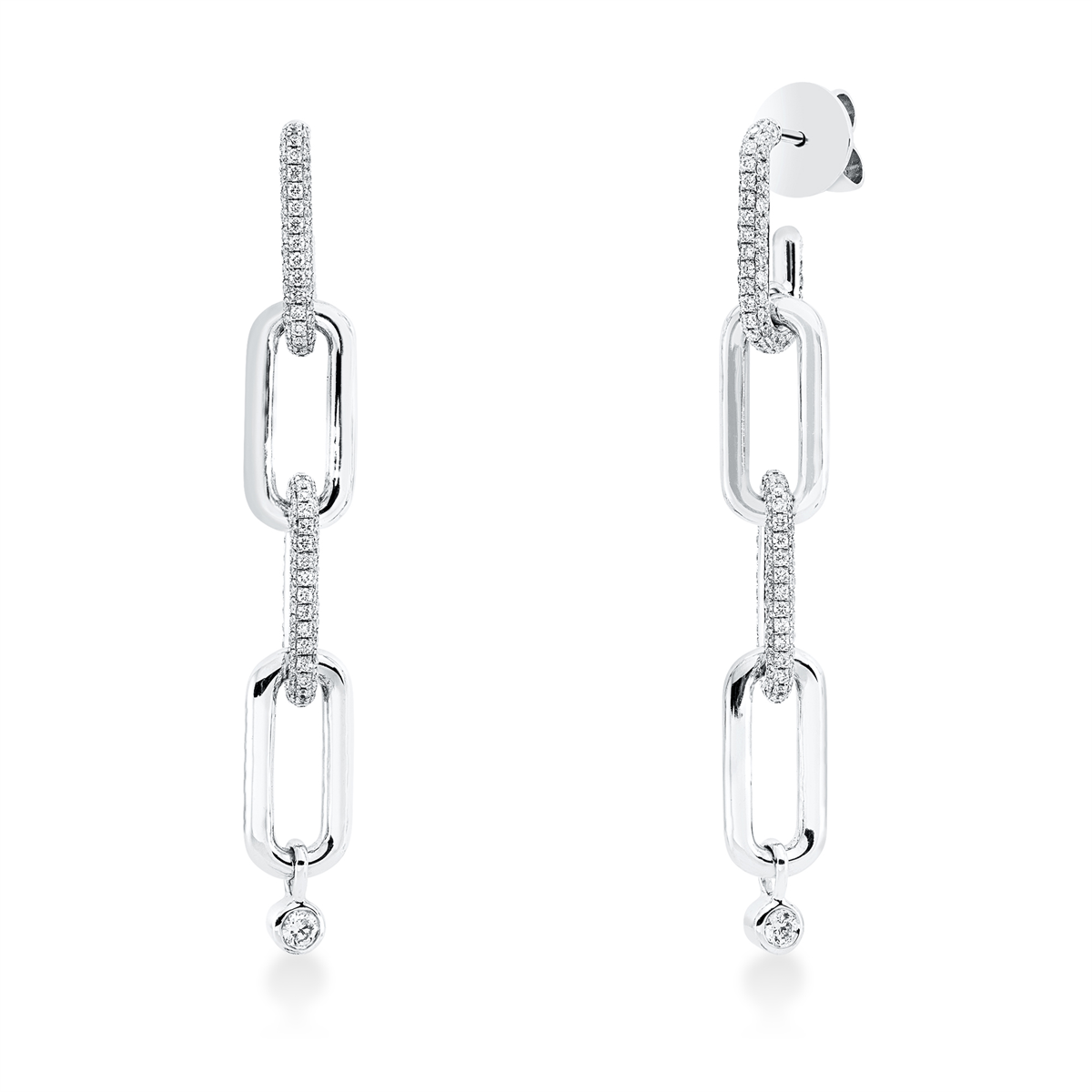 diamond full cut exclusive earrings in white gold