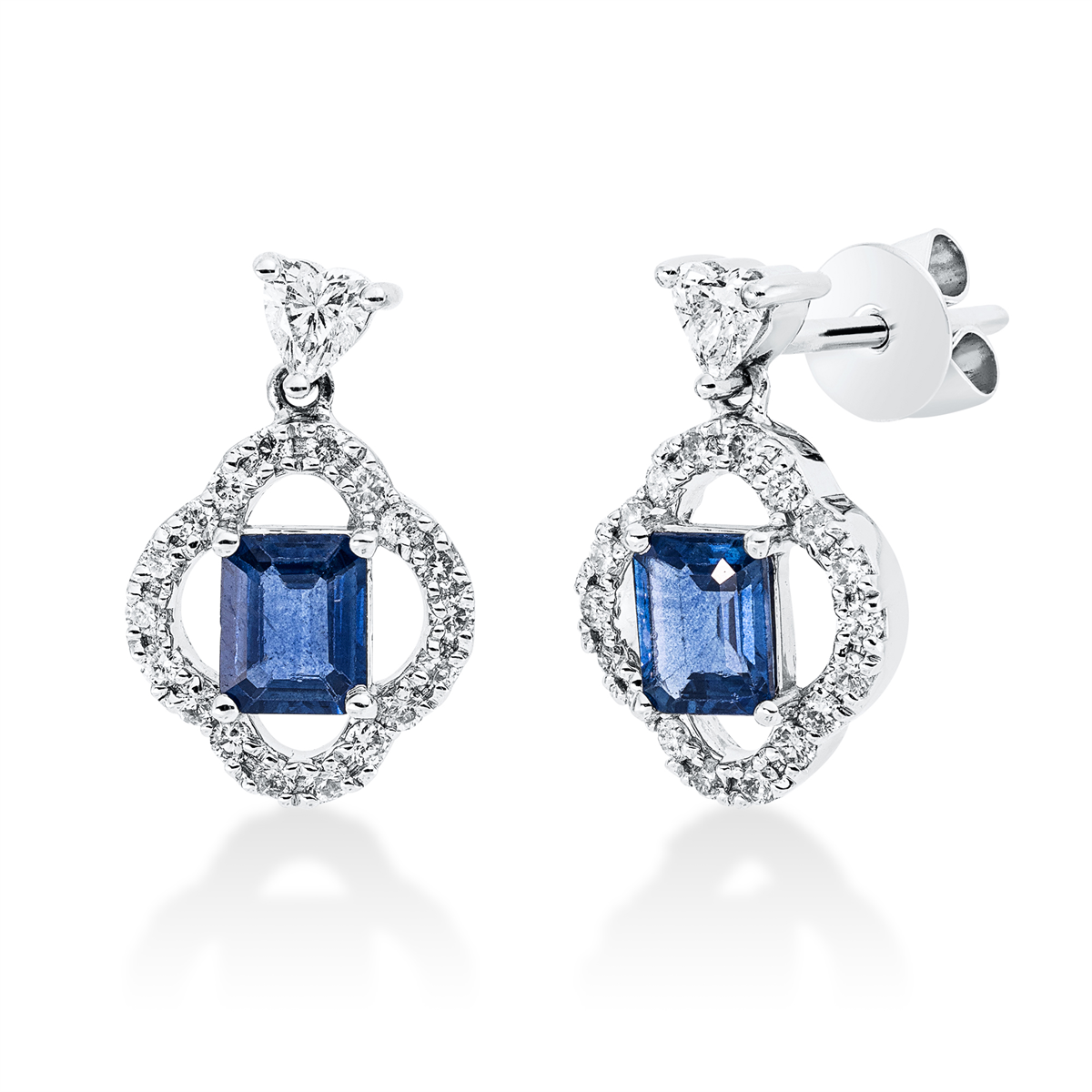 colored stone classic earrings - 2T137