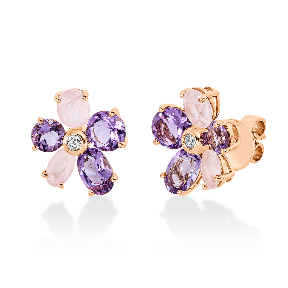 gekleurde steentjes mode oorbellen - 2T205