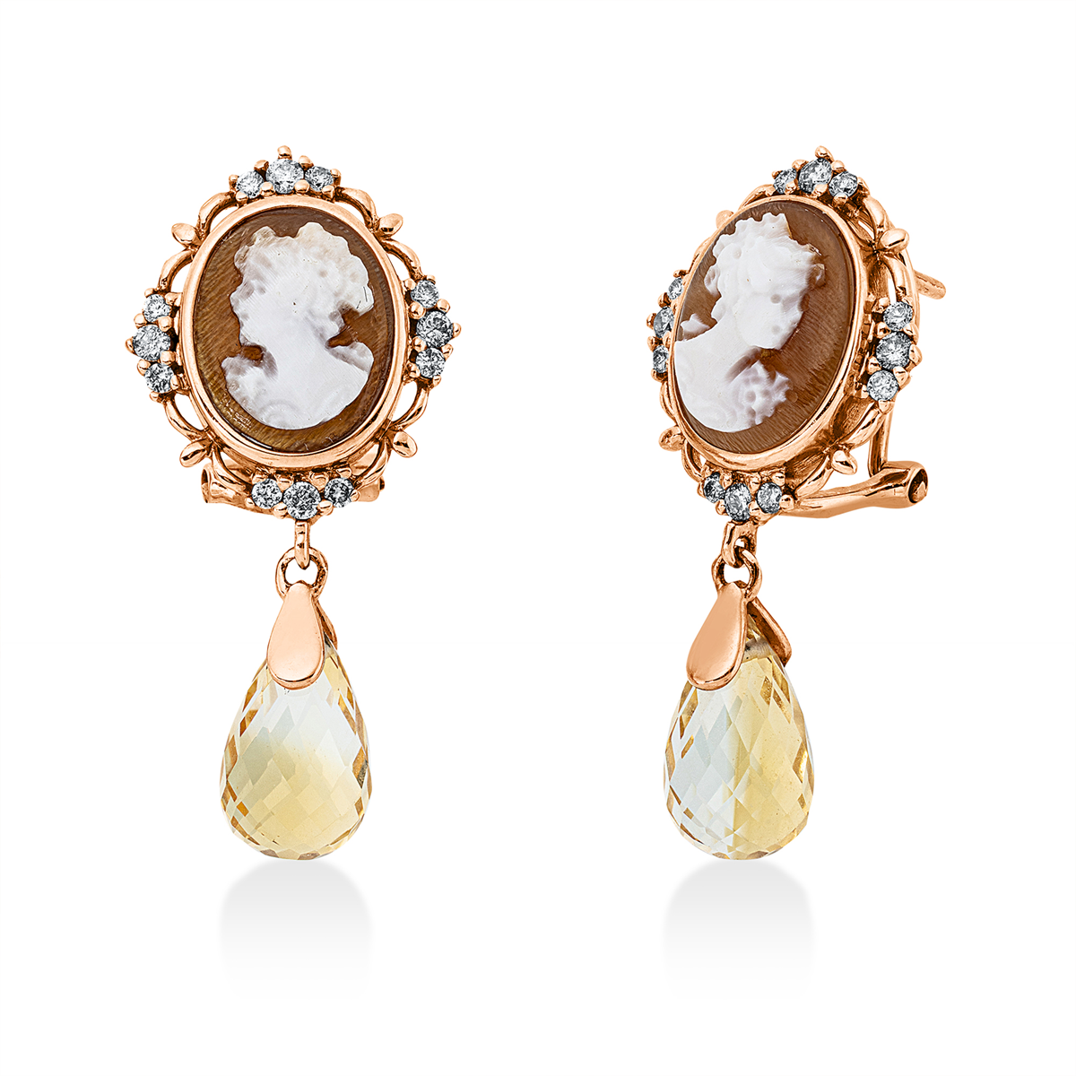 colored stone fashion earrings - 2T917