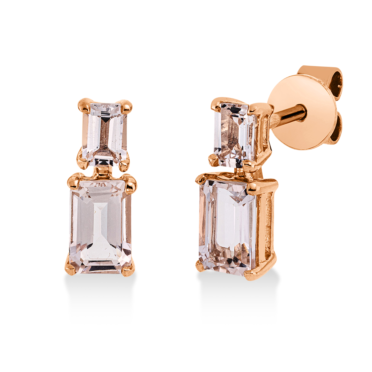 colored stone fashion studs - 2U176