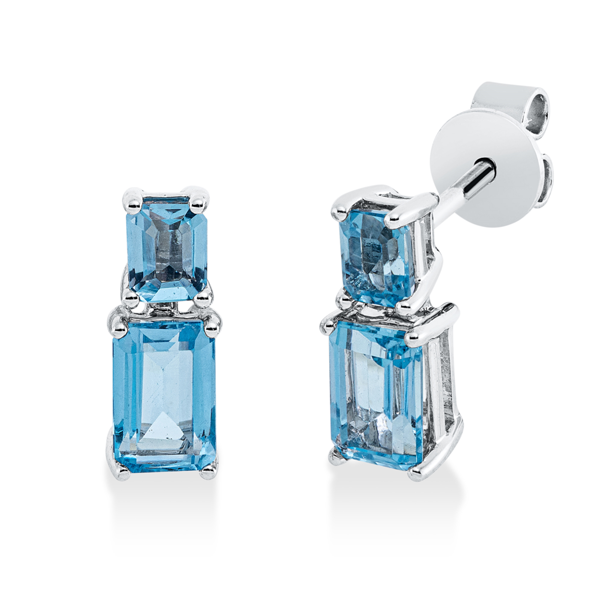 colored stone fashion studs - 2U177