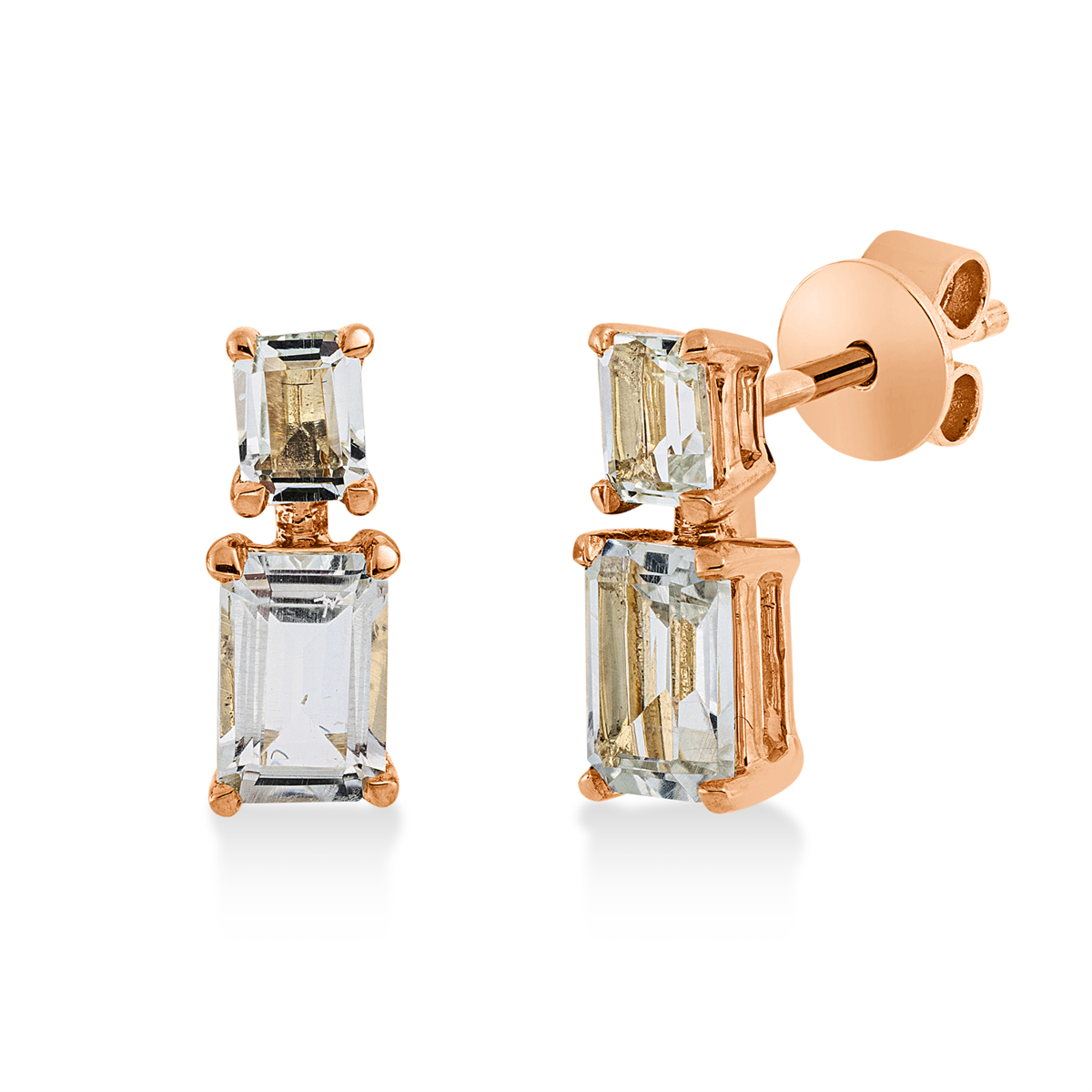 colored stone fashion studs - 2U179