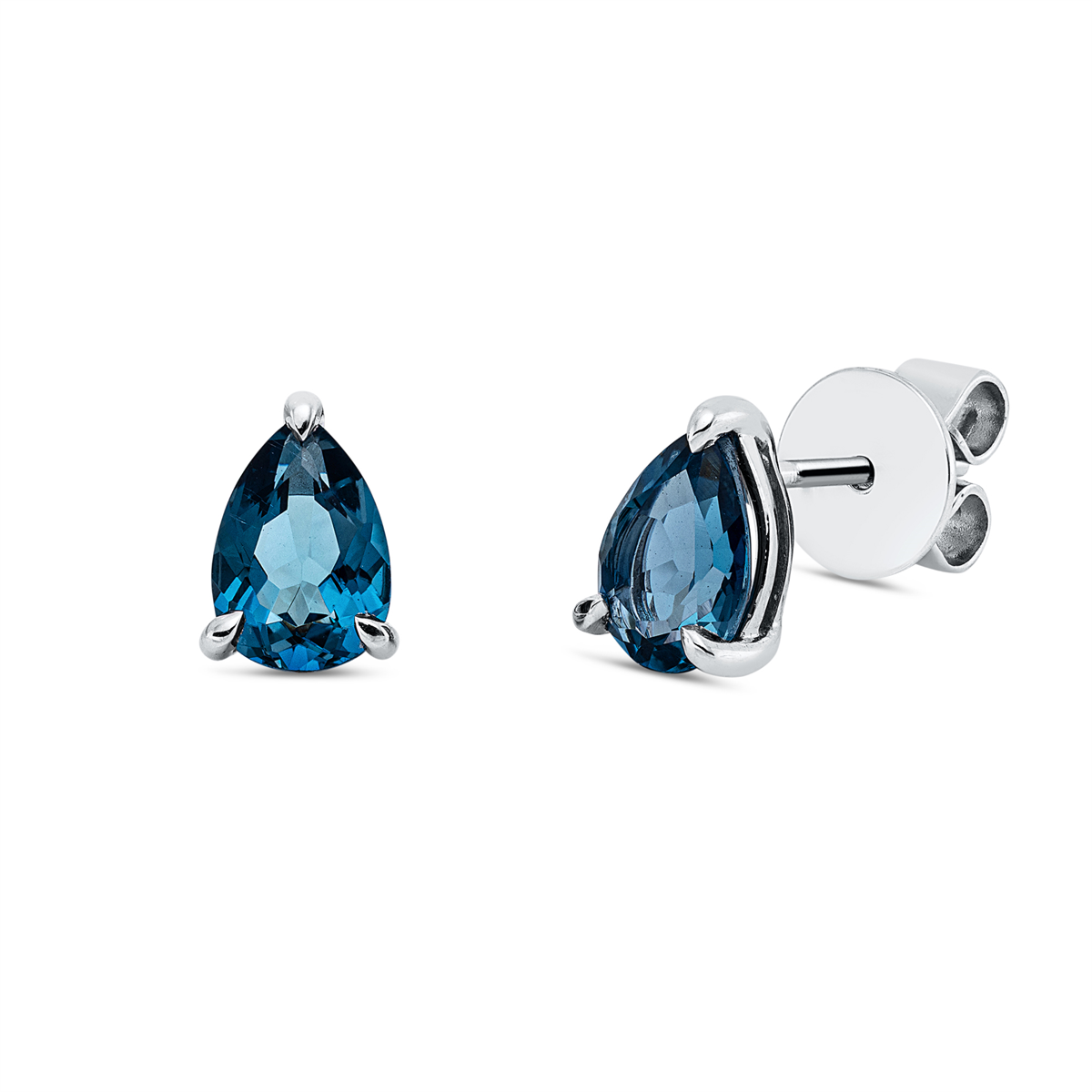colored stone fashion studs - 2U219