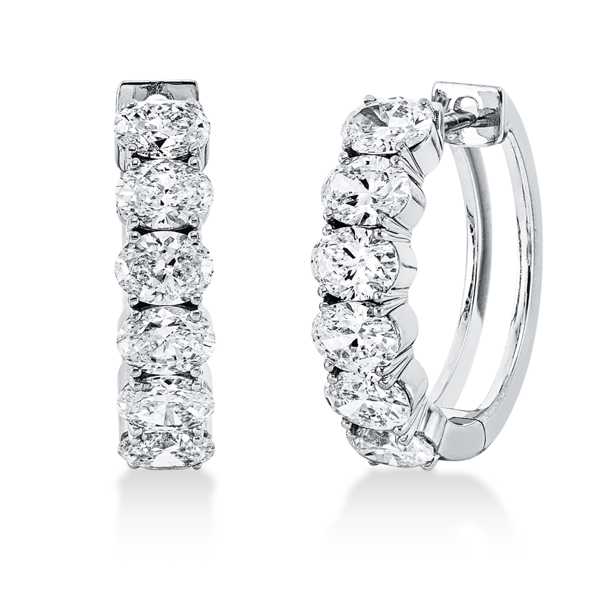 multi-stone hoepels en huggies - 2U298