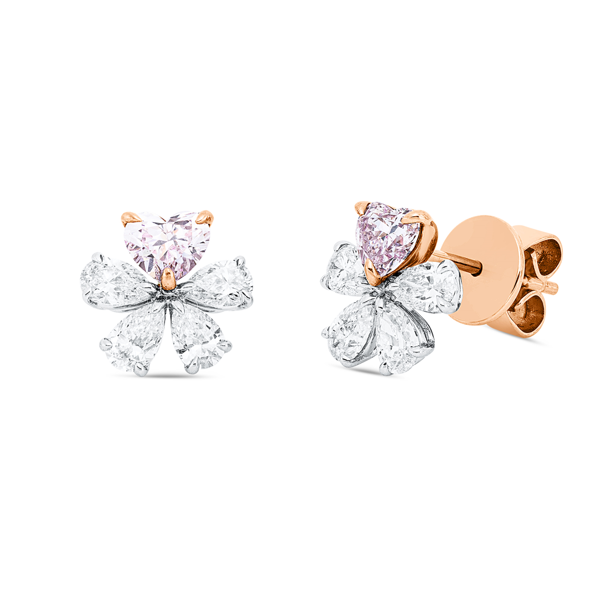 fancy colored diamond studs - 2U334