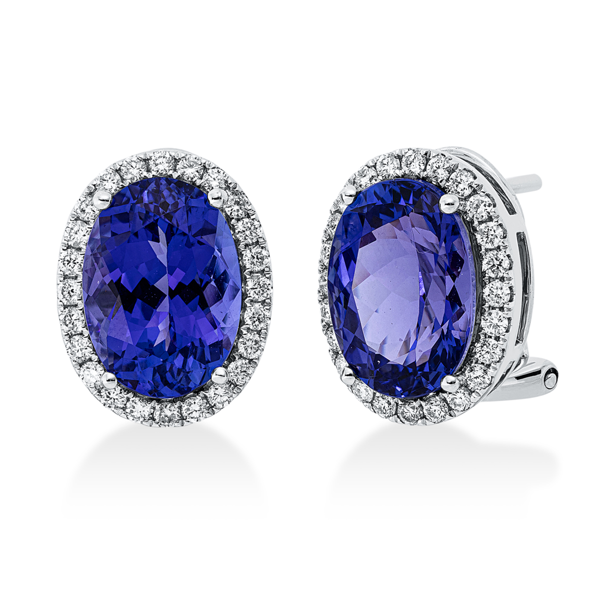 Klassieke oorbellen met gekleurde stenen - 2U353