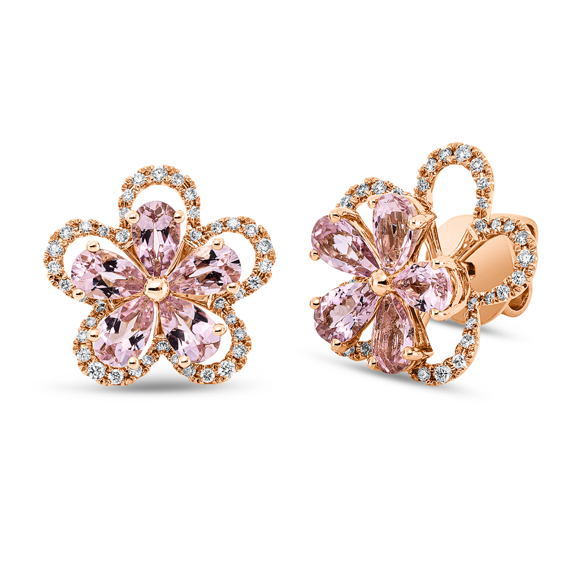 colored stone fashion studs - 2U733