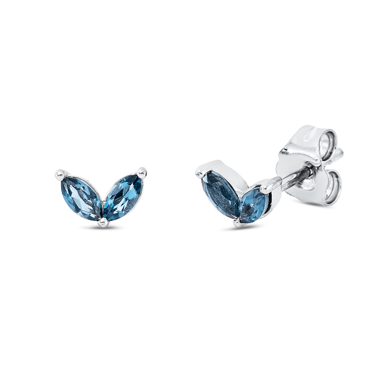 colored stone fashion studs - 2U897