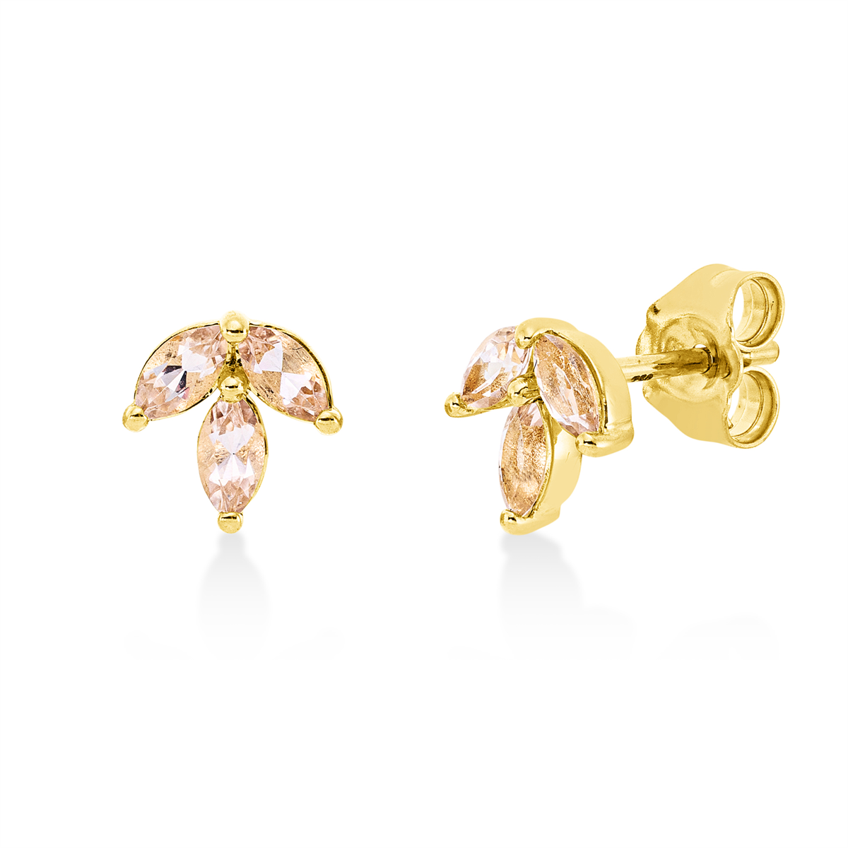 colored stone fashion studs - 2U918