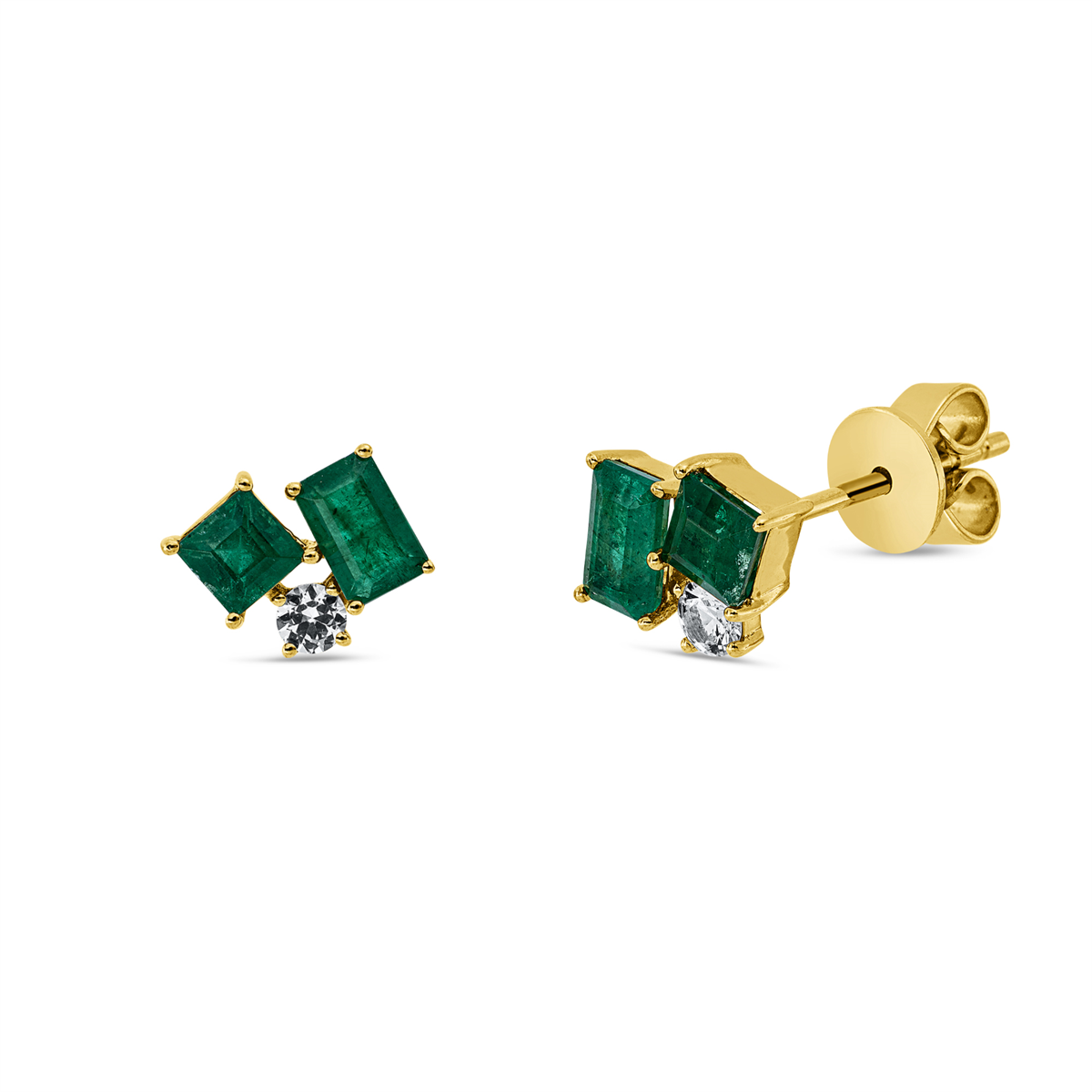 gekleurde stenen klassieke studs - 2V266
