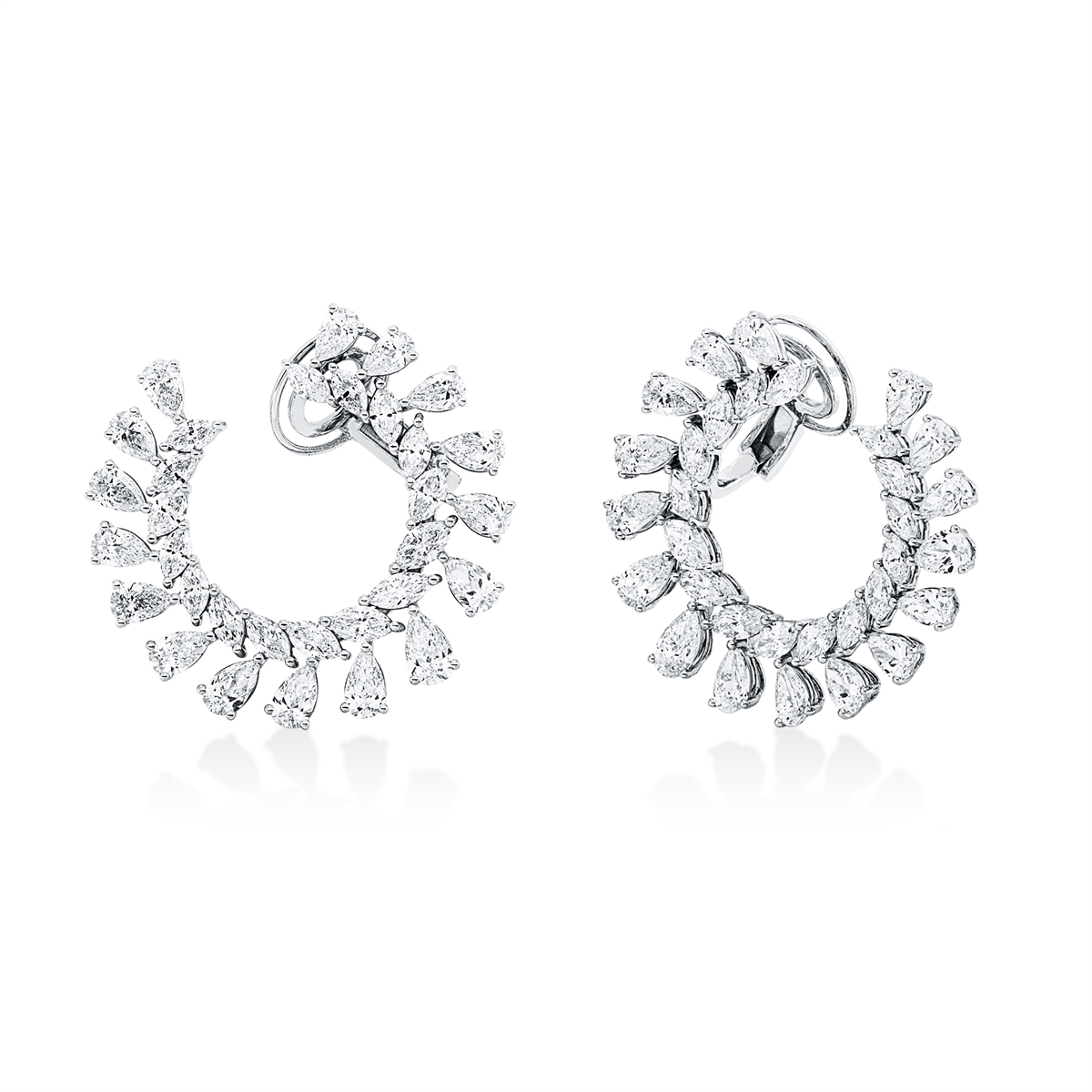 marquise exclusive earrings in white gold