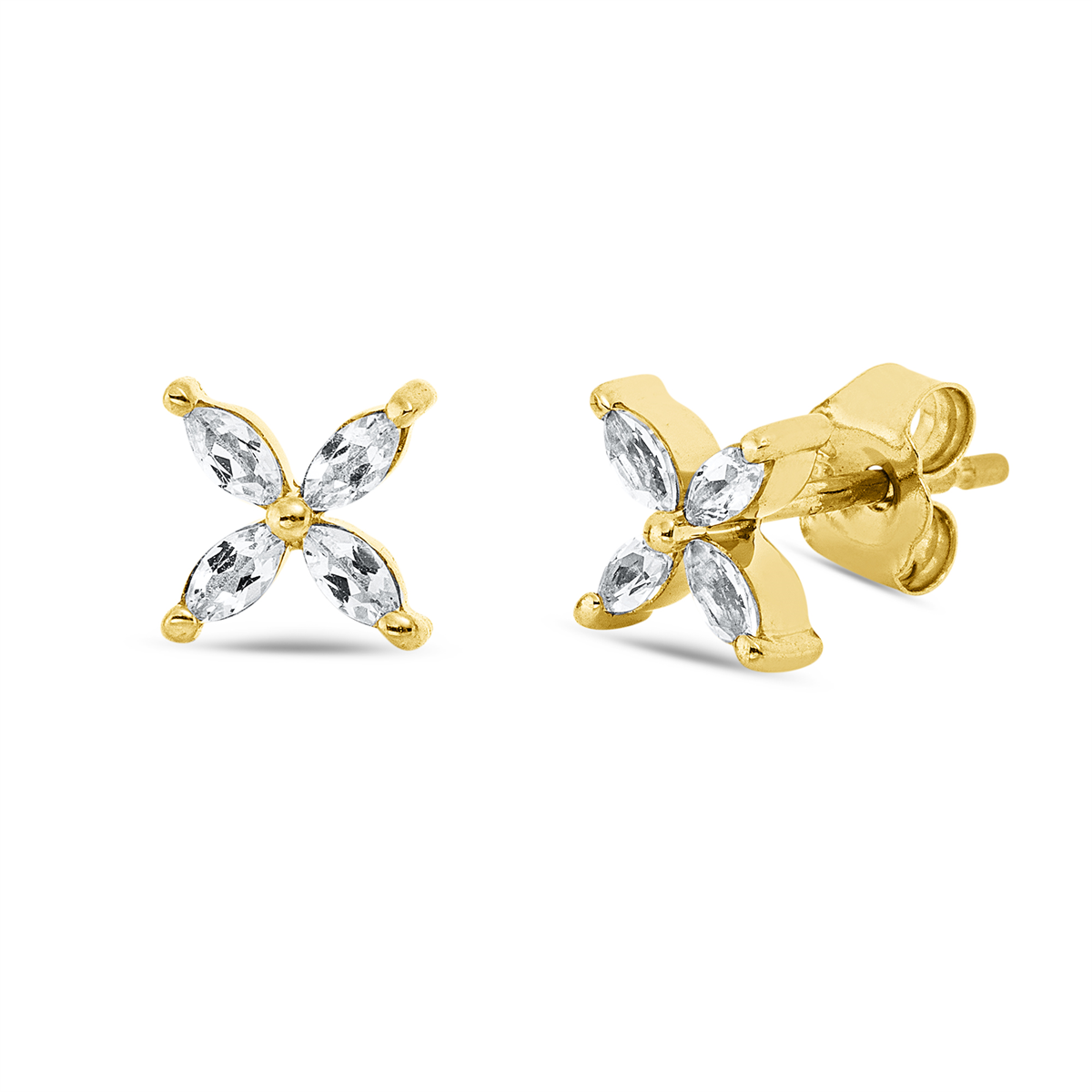 colored stone fashion studs - 2V596