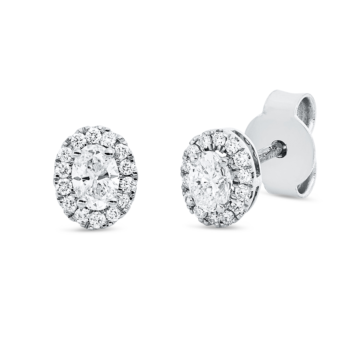 solitaire with accent stones studs - 2V740