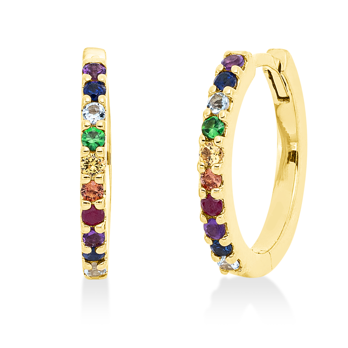rainbow & multicolor hoops & huggies - 2V767