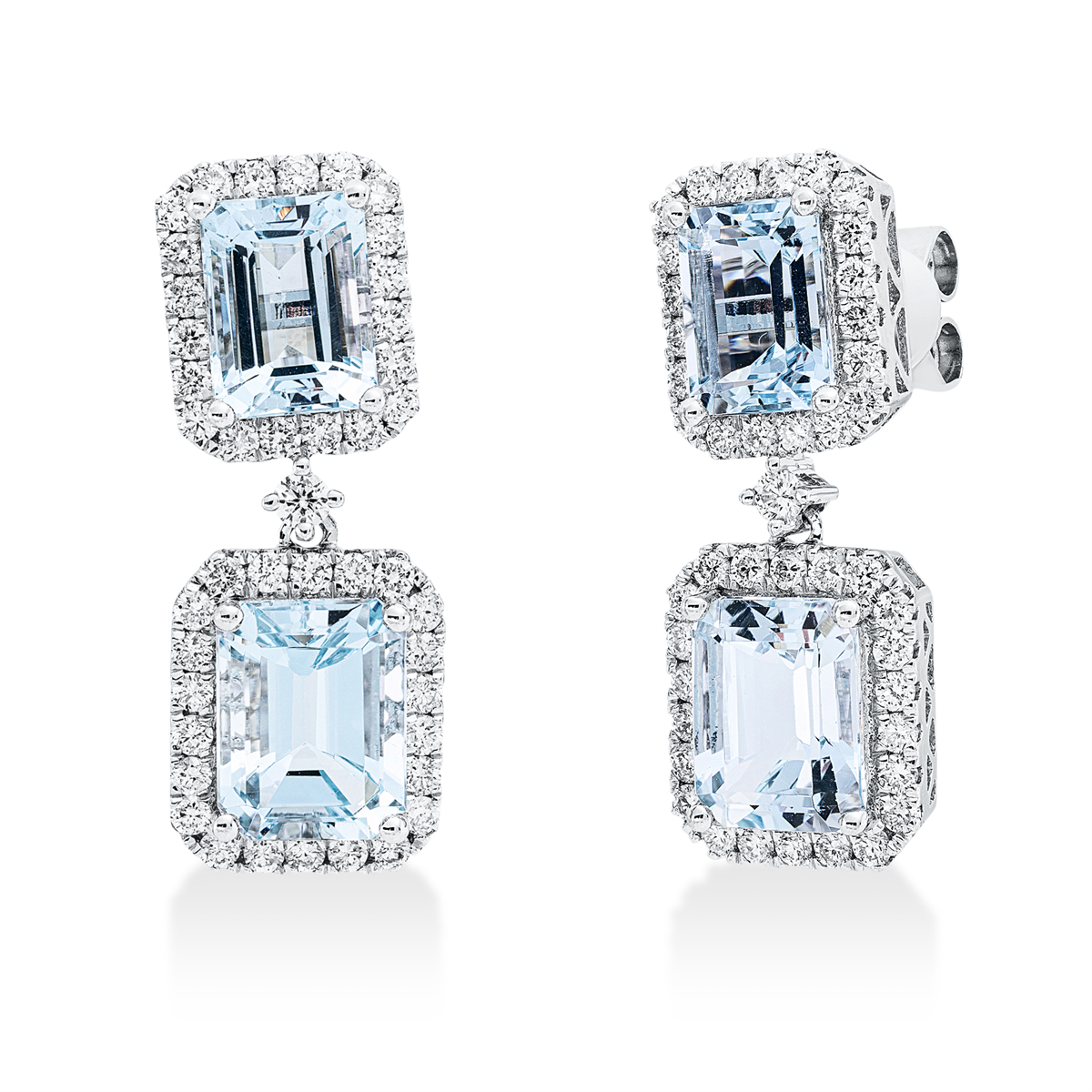 colored stone classic earrings - 2V898