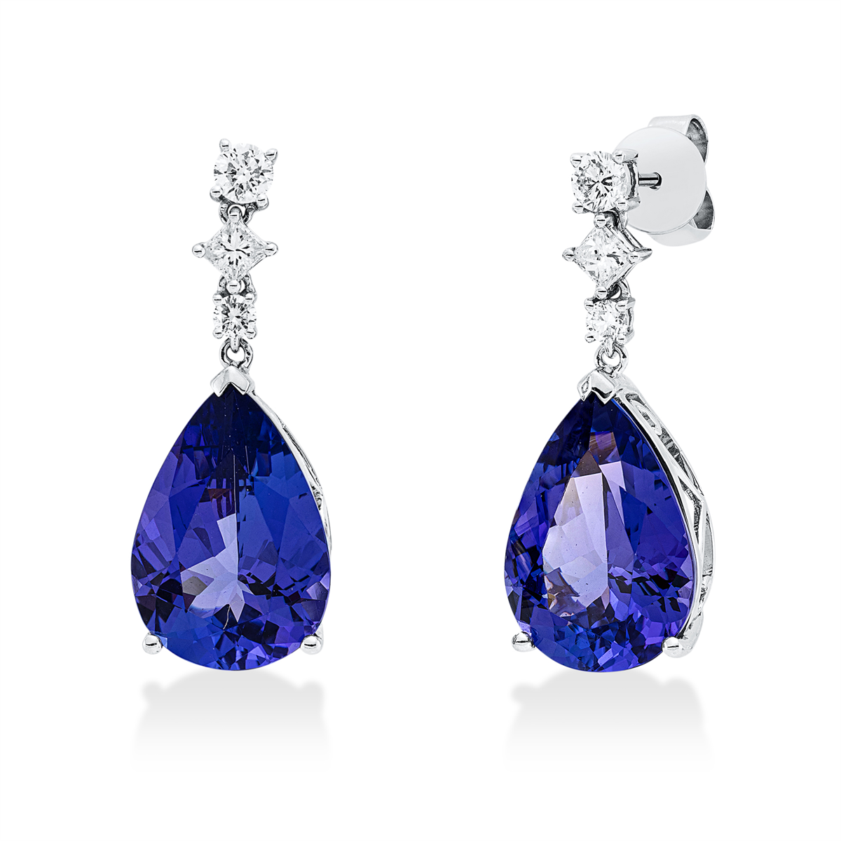 colored stone classic earrings - 2V906
