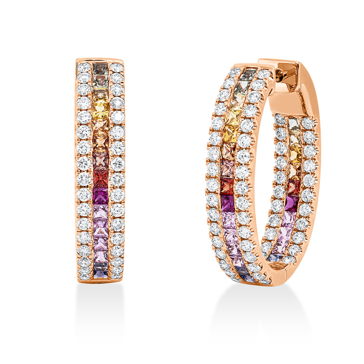 rainbow & multicolor hoops & huggies - 2V953