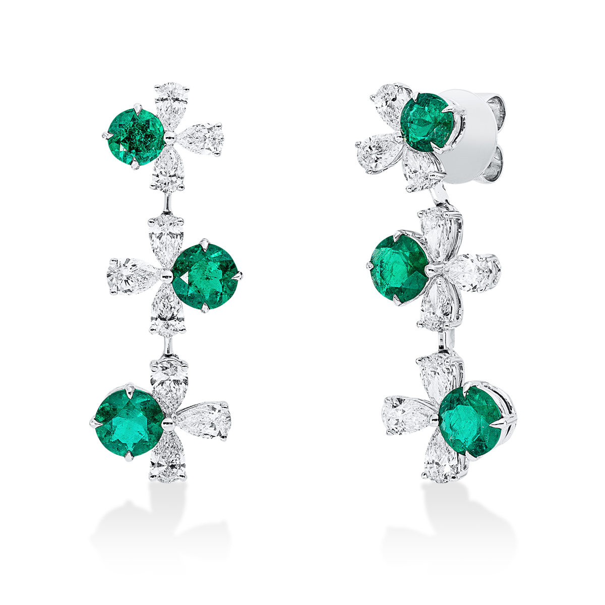 colored stone classic earrings - 2V981