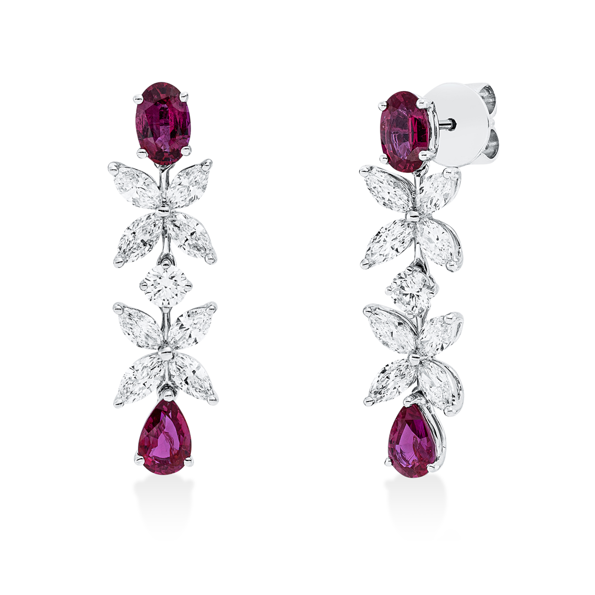 colored stone classic earrings - 2V982