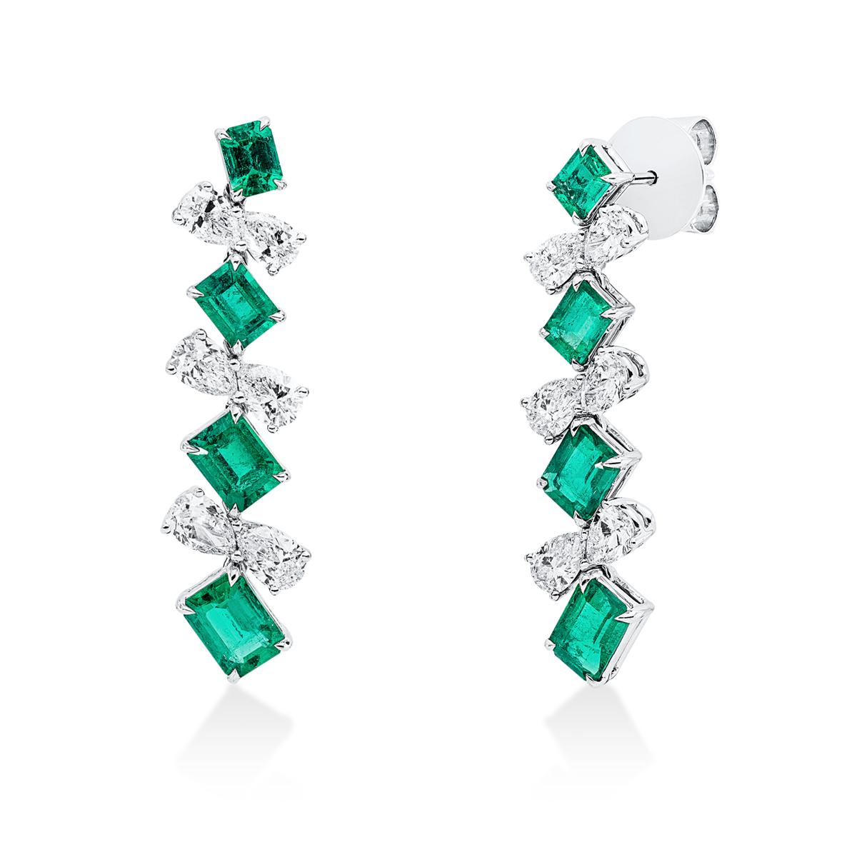 colored stone classic earrings - 2V984