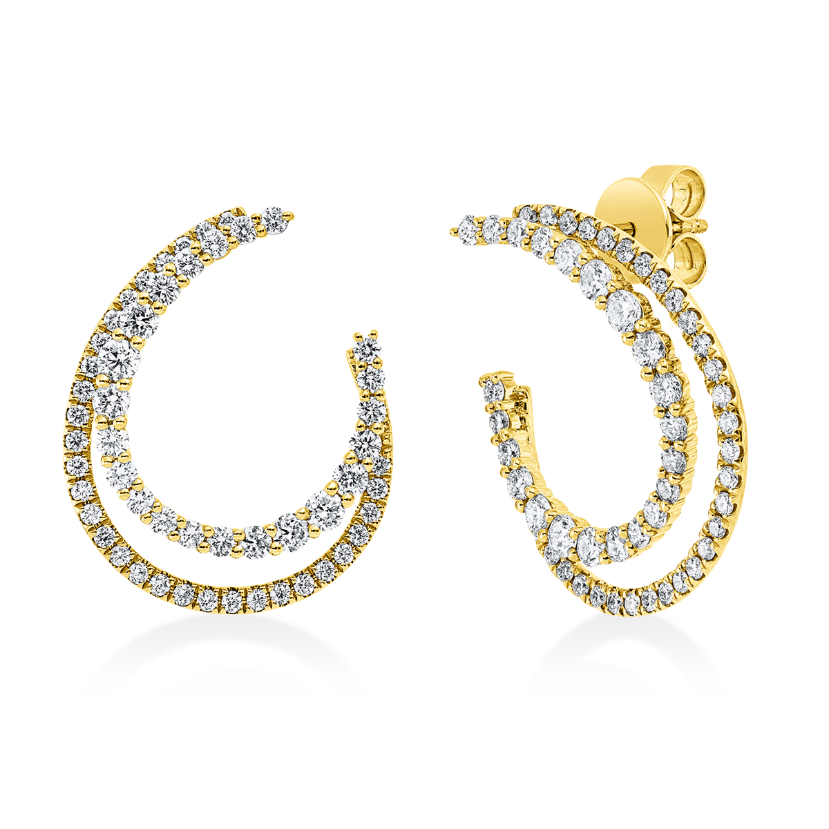 multi-stone studs - 2W003