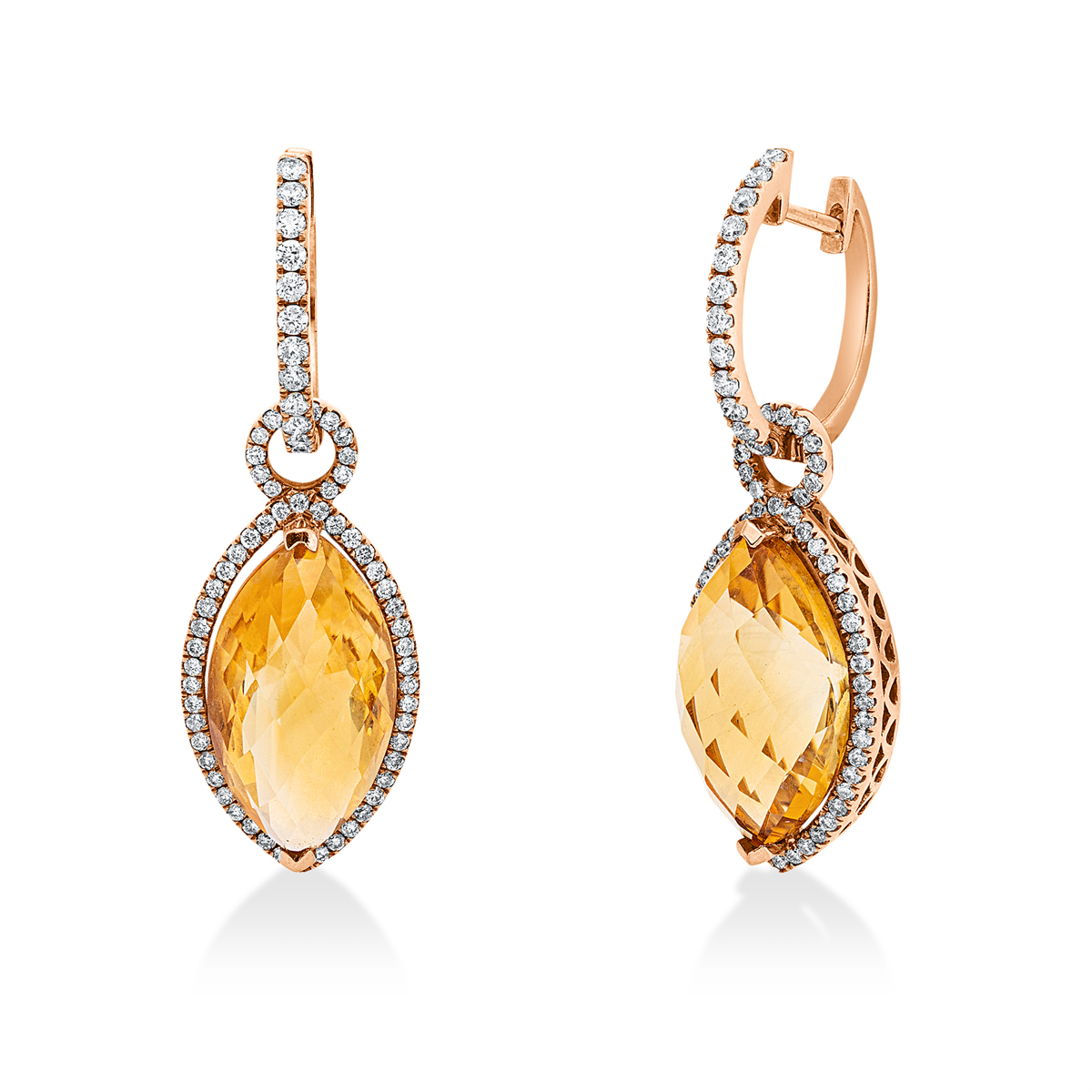 colored stone fashion earrings - 2W114