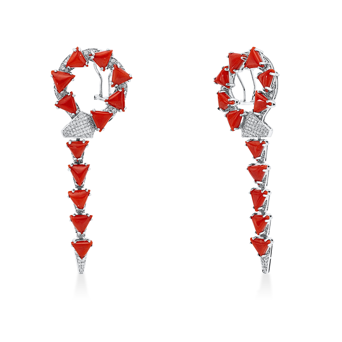 gekleurde stenen klassieke oorbellen - 2W115