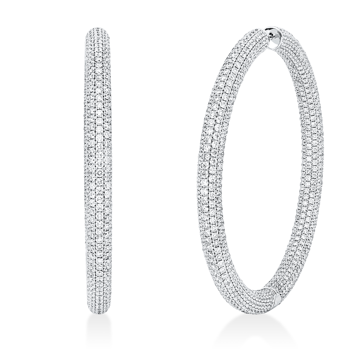 pavé hoepels en huggies - 2W208