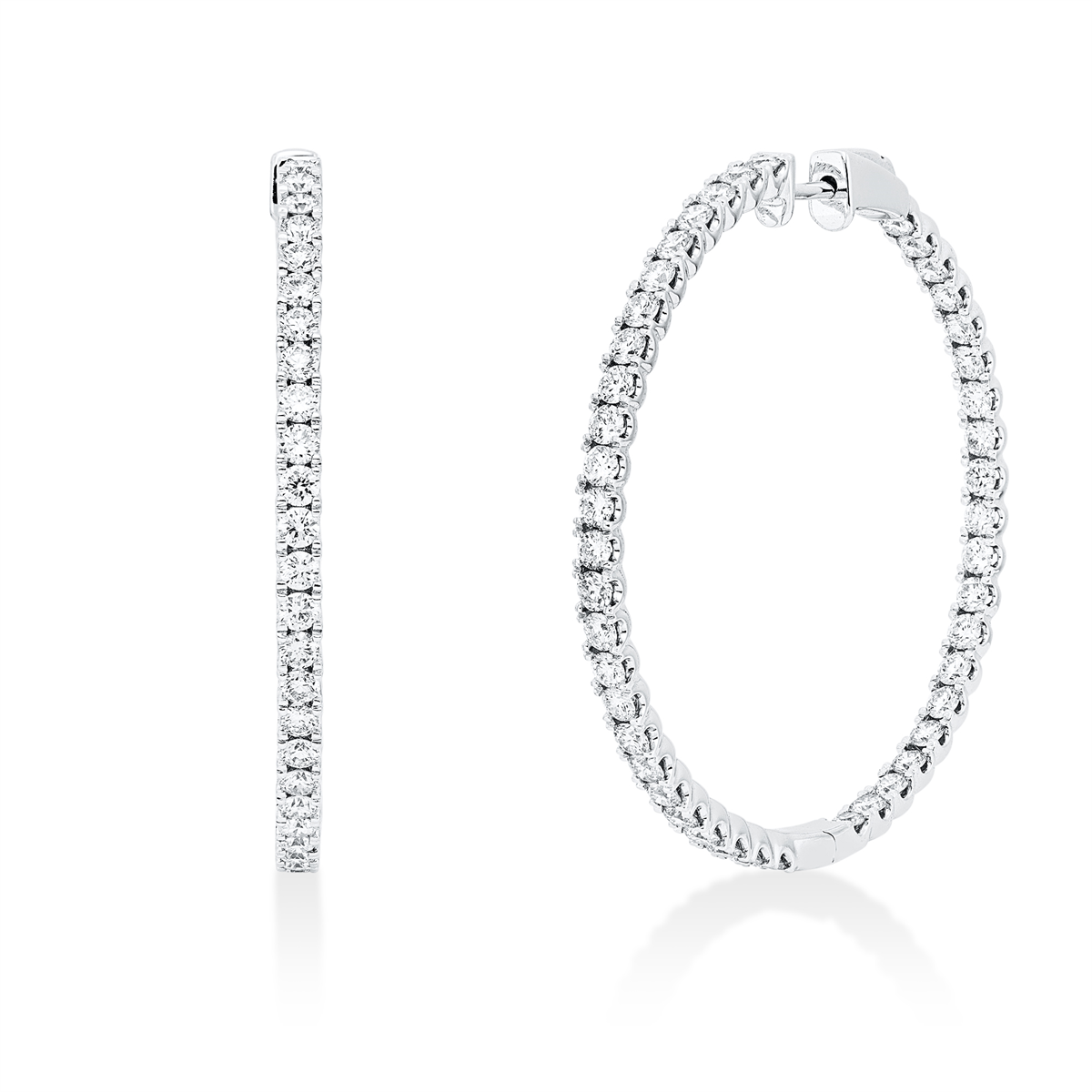 multi-stone hoepels en huggies - 2W381