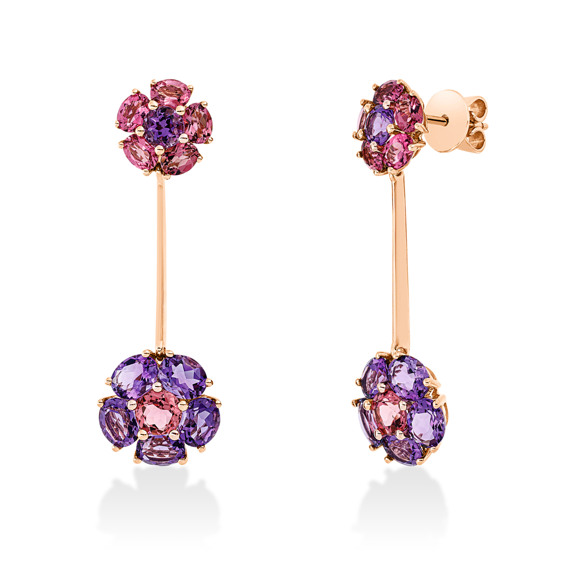 colored stone fashion earrings - 2W506