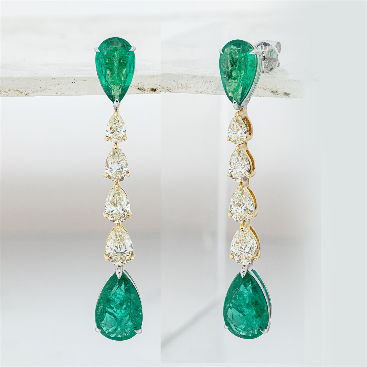 colored stone classic earrings - 2W778
