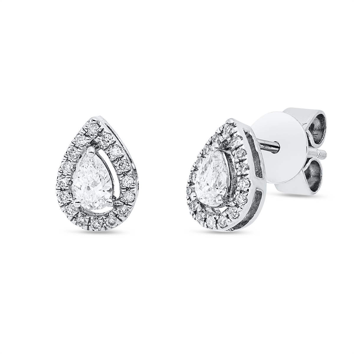 solitaire with accent stones studs - 2W835